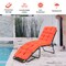 Costway 73'' Lounge Chaise Cushion Padded Recliner Cushion Indoor Outdoor Navy/Orange/Black/Dark Orange/Beige/Gray/Brown